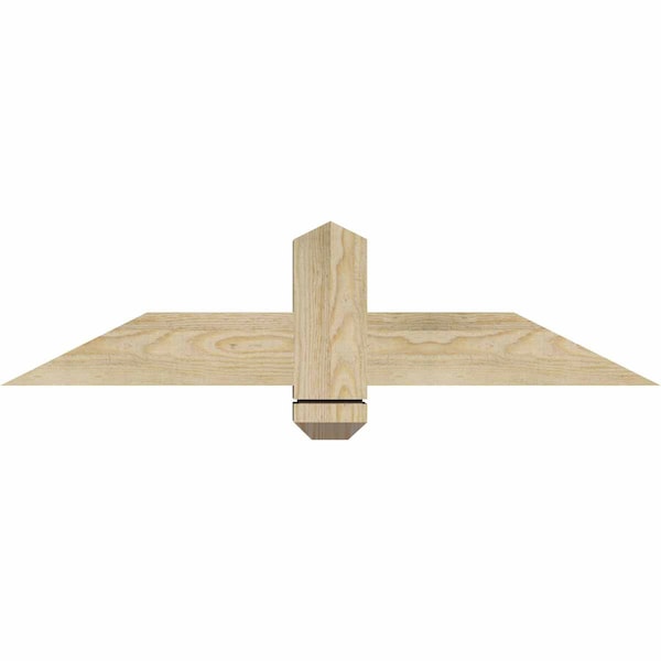 Ekena Millwork Eugene Rough Sawn Timber Gable Bracket, Douglas Fir, 36"W x 9"H x 4"D x 4"F, 6/12 Pitch GBW036X09X0404EUG00RDF - main